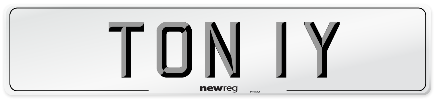 TON 1Y Number Plate from New Reg